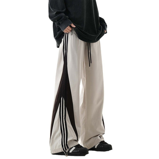 American Retro Striped Sweatpants For Men And Women